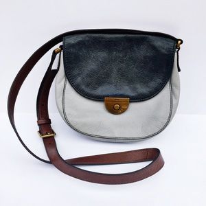 Fossil EMI Crossbody Leather Messenger Blue Bag